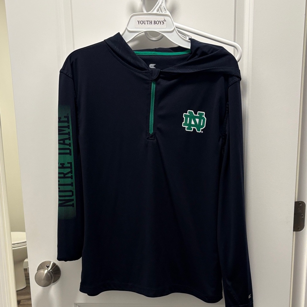 Colosseum Youth Black and Green Hoodie